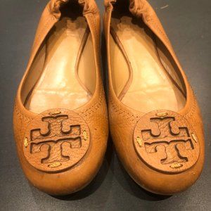 Tory Burch Brown Leather Ballet Flat